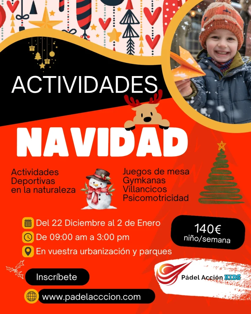 Actividades en Navidad Pádel Acción KIDS 2025