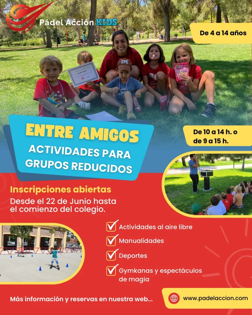 Actividades de verano Pádel Acción KIDS 2026