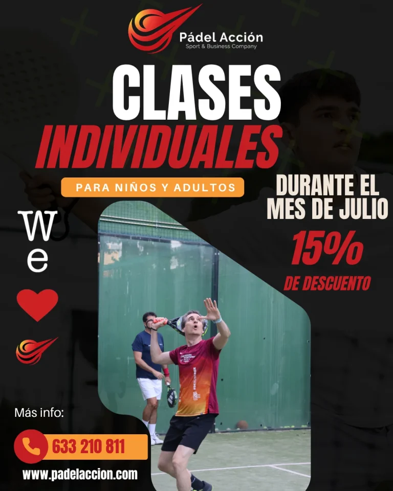 Clases individuales de padel - Escuela Pádel Acción