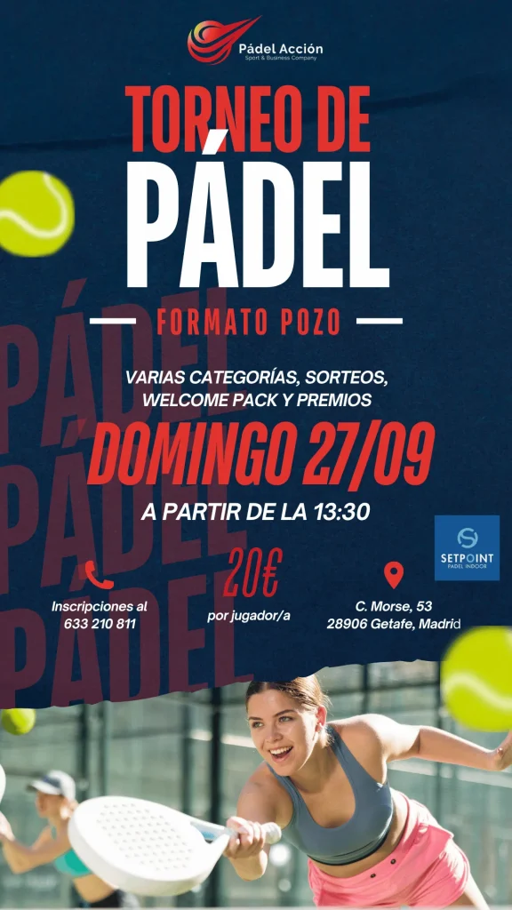 Torneo pozo de pádel adultos - Pádel Acción